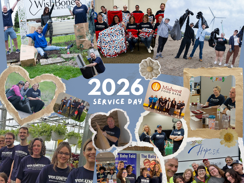 collage of photos of people at Service Day