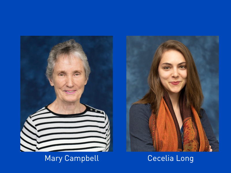 Pictures of Mary Campbell and Cecelia Long