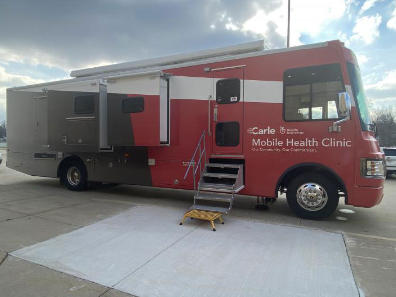 A photo of the Carle Mobile Health Clinic